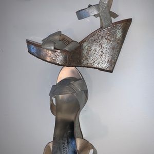 Michael Kors Metallic Wedges